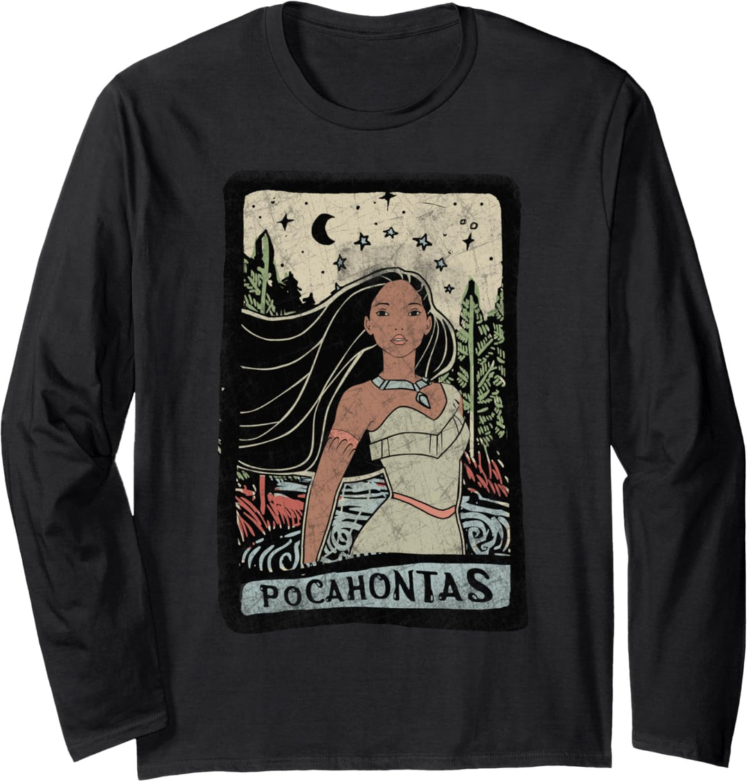 Disney Pocahontas Nature Portrait Poster Langarmshirt