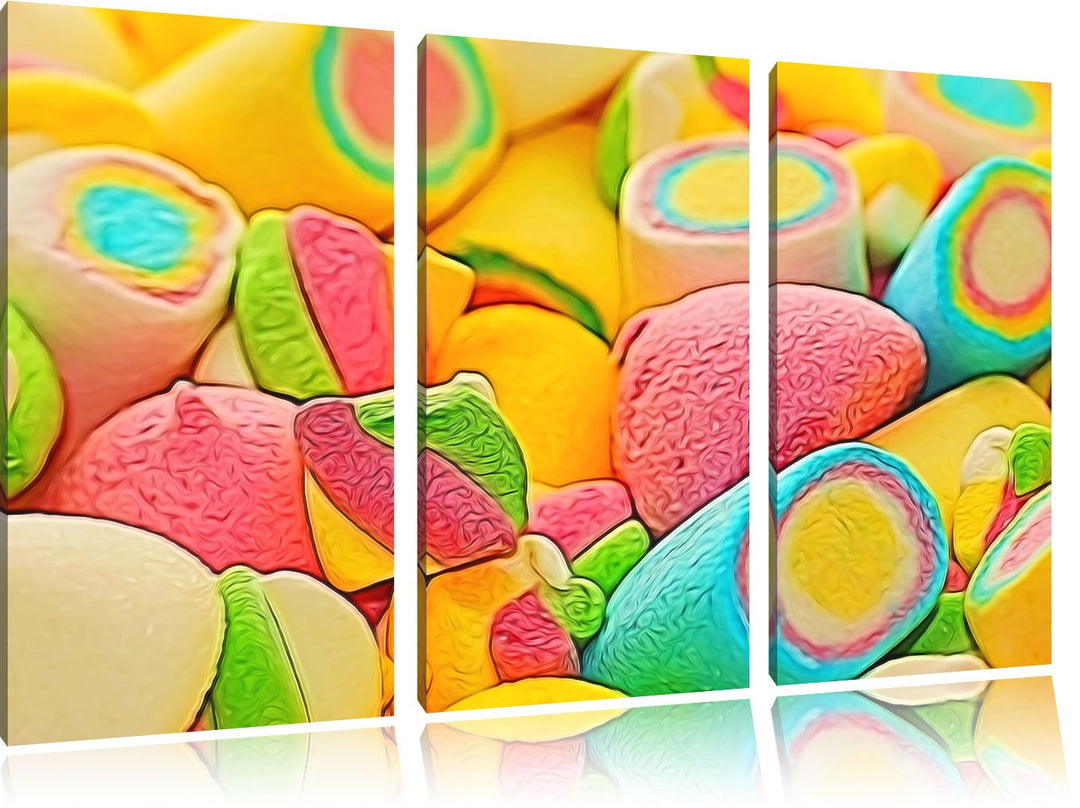 bunte Schaumsüssigkeiten NewArt 3-Teiler Leinwandbild 120x80 Bild auf Leinwand, XXL riesige Bilder f