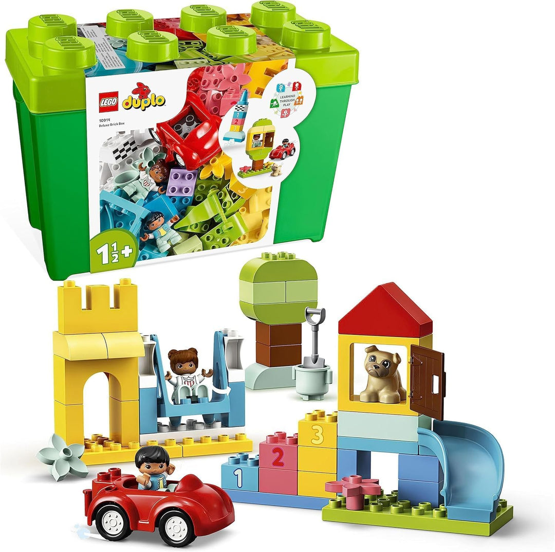 LEGO 10914 DUPLO Deluxe Steinebox, ab 1,5 Jahren & 10913 DUPLO Classic Steinebox, Kreativbox mit Auf