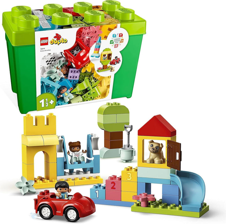 LEGO 10914 DUPLO Deluxe Steinebox, ab 1,5 Jahren & 10913 DUPLO Classic Steinebox, Kreativbox mit Auf