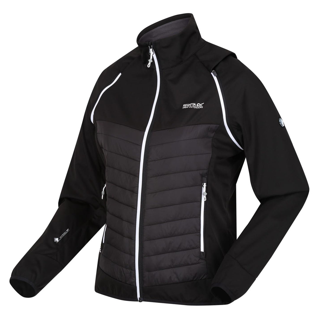 Regatta Steren Hybrid Softshelljacke für Damen mit abnehmbaren Ärmeln 36 Schwarz, 36 Schwarz