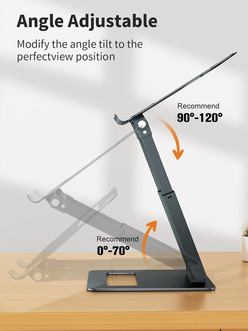 tounee Laptop Ständer Höhenverstellbar, Ergonomischer Computer Ständer, Adjustable Laptop Stand, Not