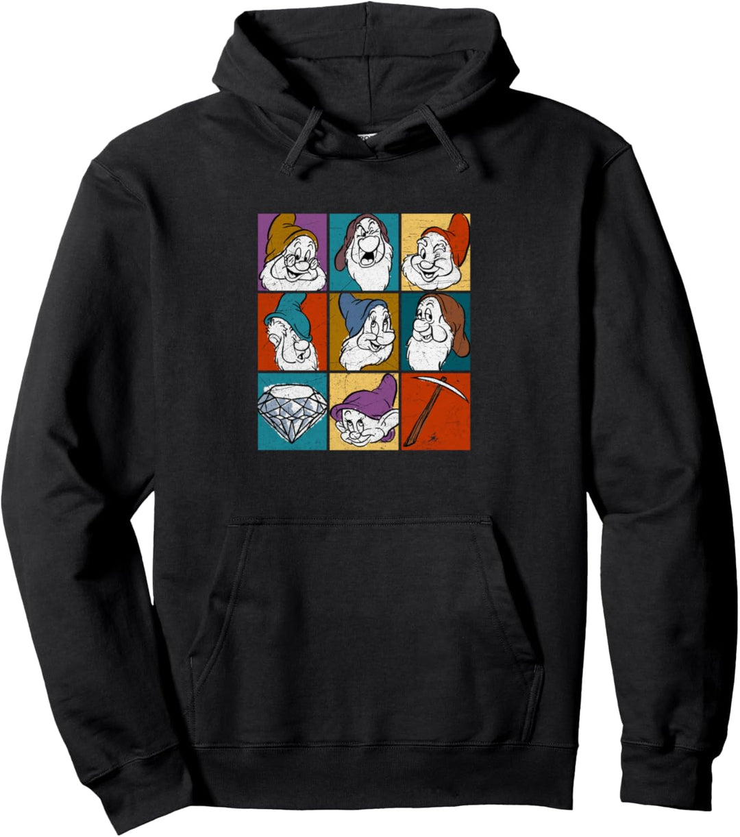 Disney Snow White Seven Dwarfs Panel Portraits Pullover Hoodie