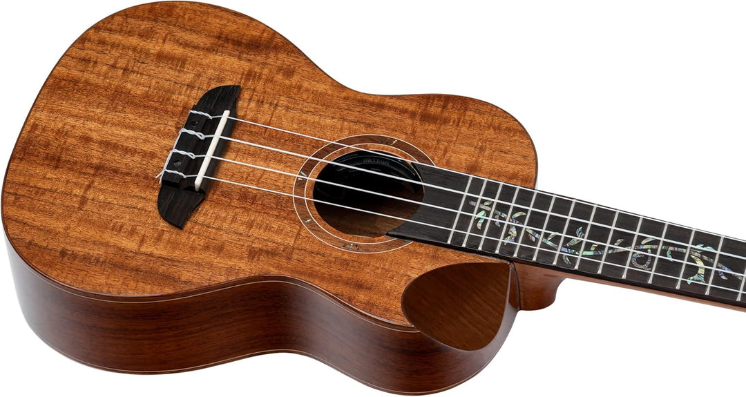 Ortega Guitars Konzert Ukulele elektro-akustisch - Elite Series - inklusive Gigbag - Solid Acacia (R