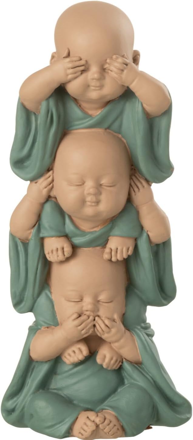 Pommerntraum ® | 3-ER Set! WohnDekoration Dekorationsfigur Sammlerfigur 3 Buddha-Figuren Mönche Nich