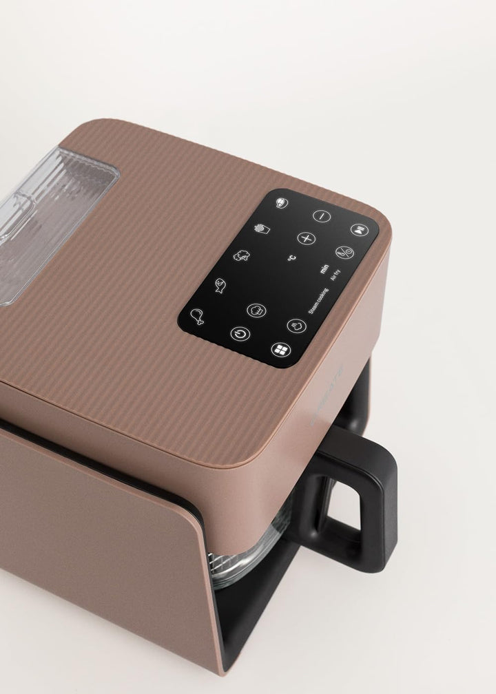 CREATE/AIR FRYER MIST/Ölfreie Heissluftfritteuse 4.2 L mit Wasserdampfgarer Mokka/Fassungsvermögen 5