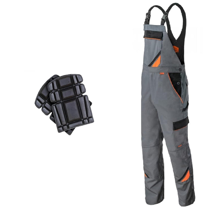 Latzhose und Latzhose für Herren, mit Knieschonern, Jacke erhältlich, perfekt für Arbeit, Mechaniker