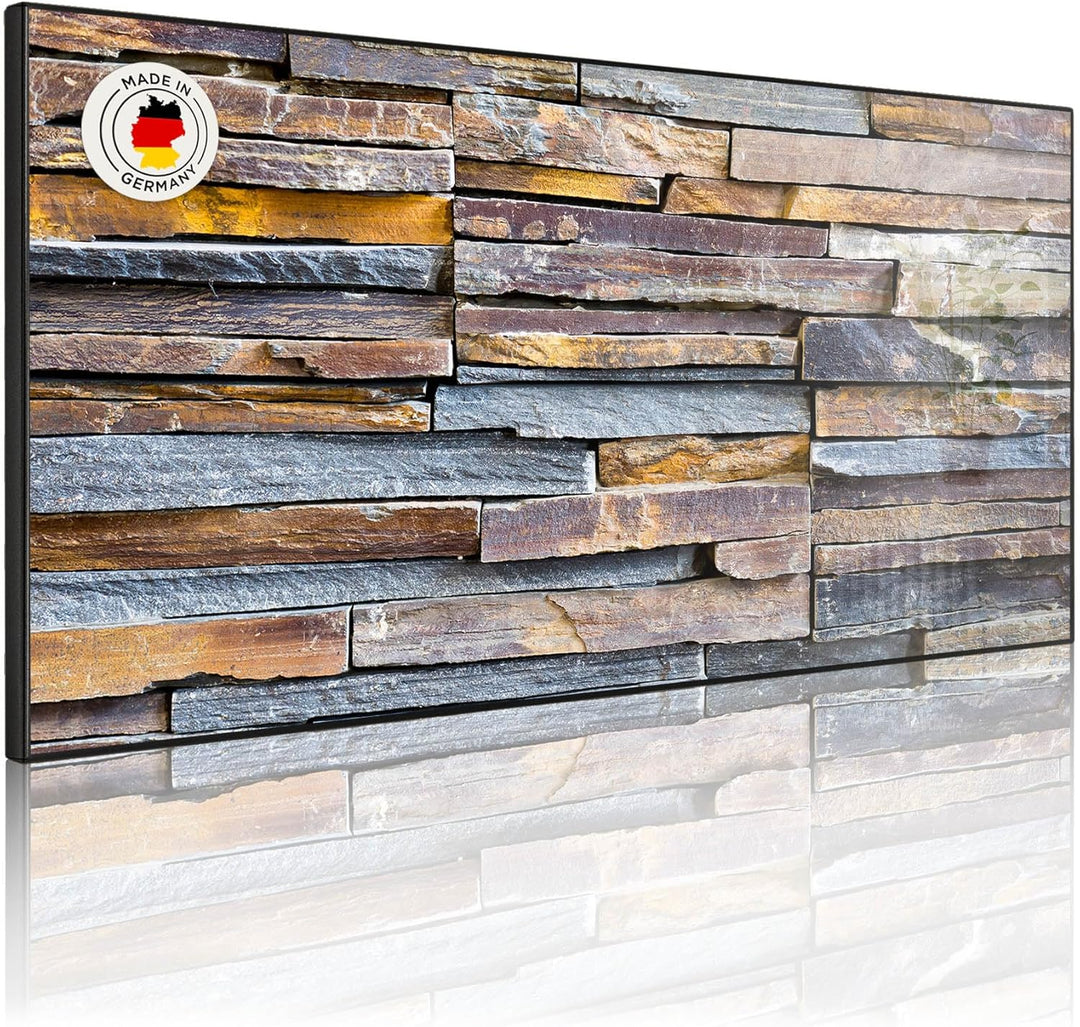 banjado Magnettafel schwarz 78 x 37cm / Magnetwand Metall/Magnetpinnwand als Memoboard/Pinnwand Magn