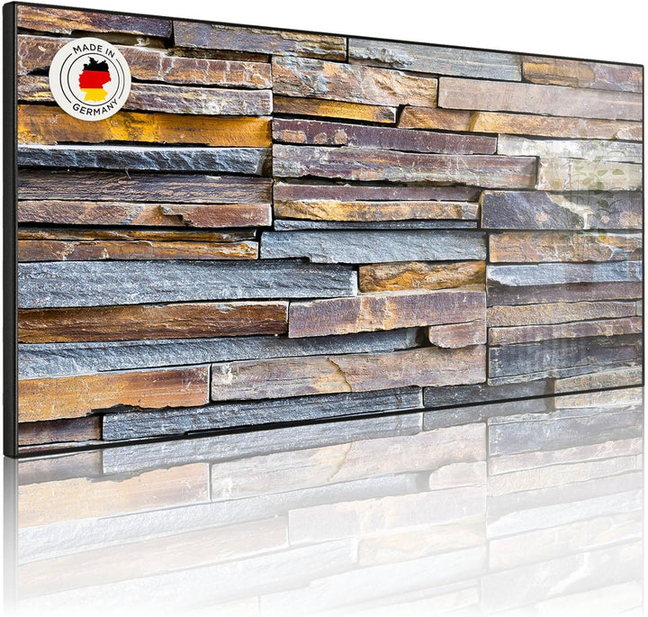 banjado Magnettafel schwarz 78 x 37cm / Magnetwand Metall/Magnetpinnwand als Memoboard/Pinnwand Magn