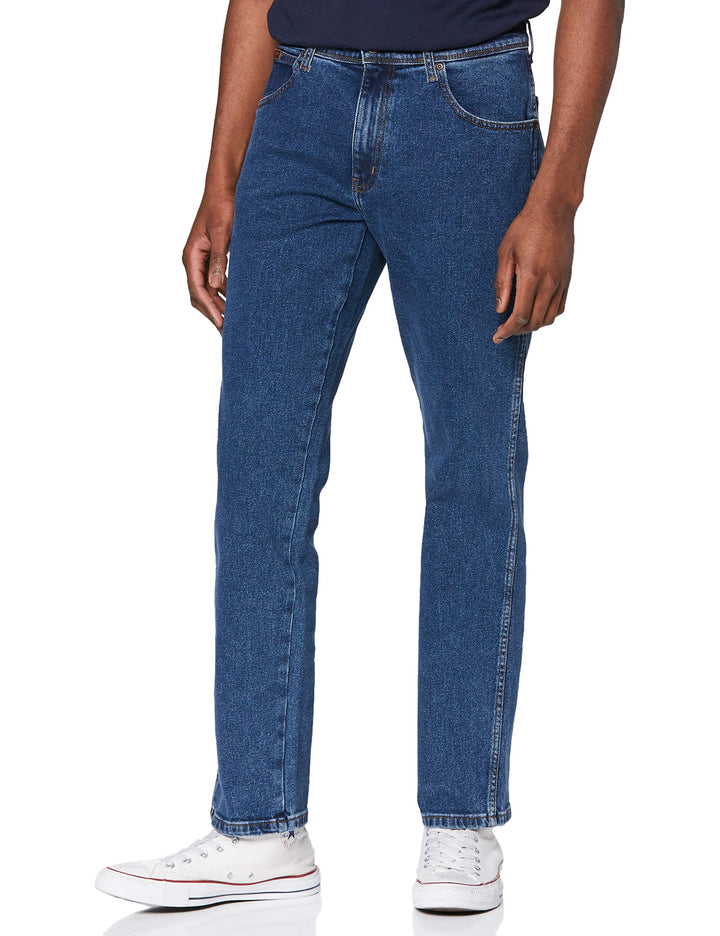 Wrangler Texas Stretch Herren Jeans Regular Fit Jeanshose Hose Schwarz Blau 40W / 32L Blast Blue, 40