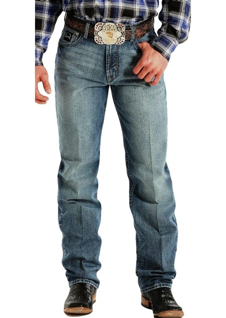 Cinch Herren White Label Relaxed Fit Jeans 28W / 38L Mittelblau, 28W / 38L Mittelblau