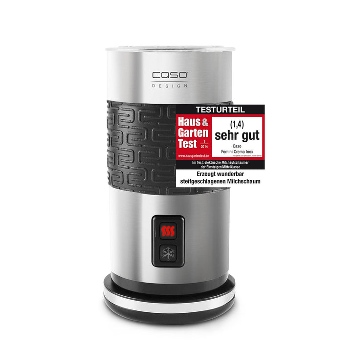 CASO Fomini Crema Inox–Design Milchaufschäumer,für cremigen Milchschaum kalt und heiss,ideal für Lat
