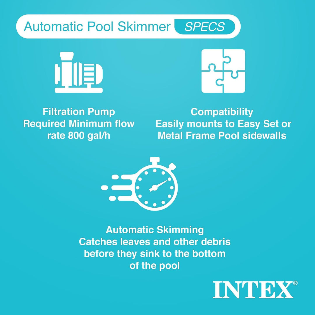 Intex Surface Skimmer - Deluxe Wandmontage-Oberflächenskimmer - Einhängeskimmer - Ø 16 cm