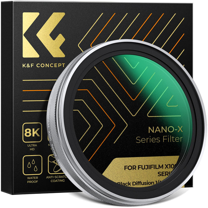K&F Concept Black-Mist 1/4 Filter für Fujifilm Kamera X100-Serie,Black Promist 1/4 Filter Kompatibel