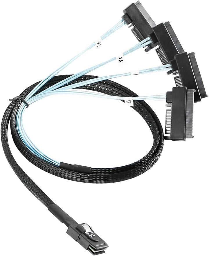 SFF-8087-Anschluss Mini SAS 36 SFF-8087 bis (4) SFF-8482-Anschlüsse mit SATA-Stromversorgung 1 m