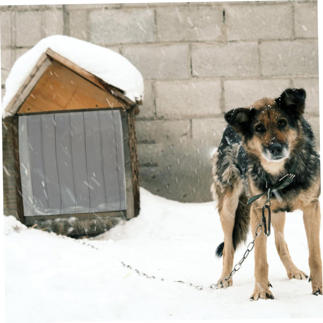 Wedhapy Türklappe für Hundehütte 200 x 18 cm transparent kältebeständig Ersatzklappen für Hundetüren