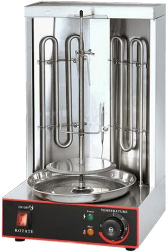 Döner-Vertikal-Multigrill 3KW Dönergrill Edelstahl Grill 0-300 Grad Kann zum Grillen von Lamm- und H