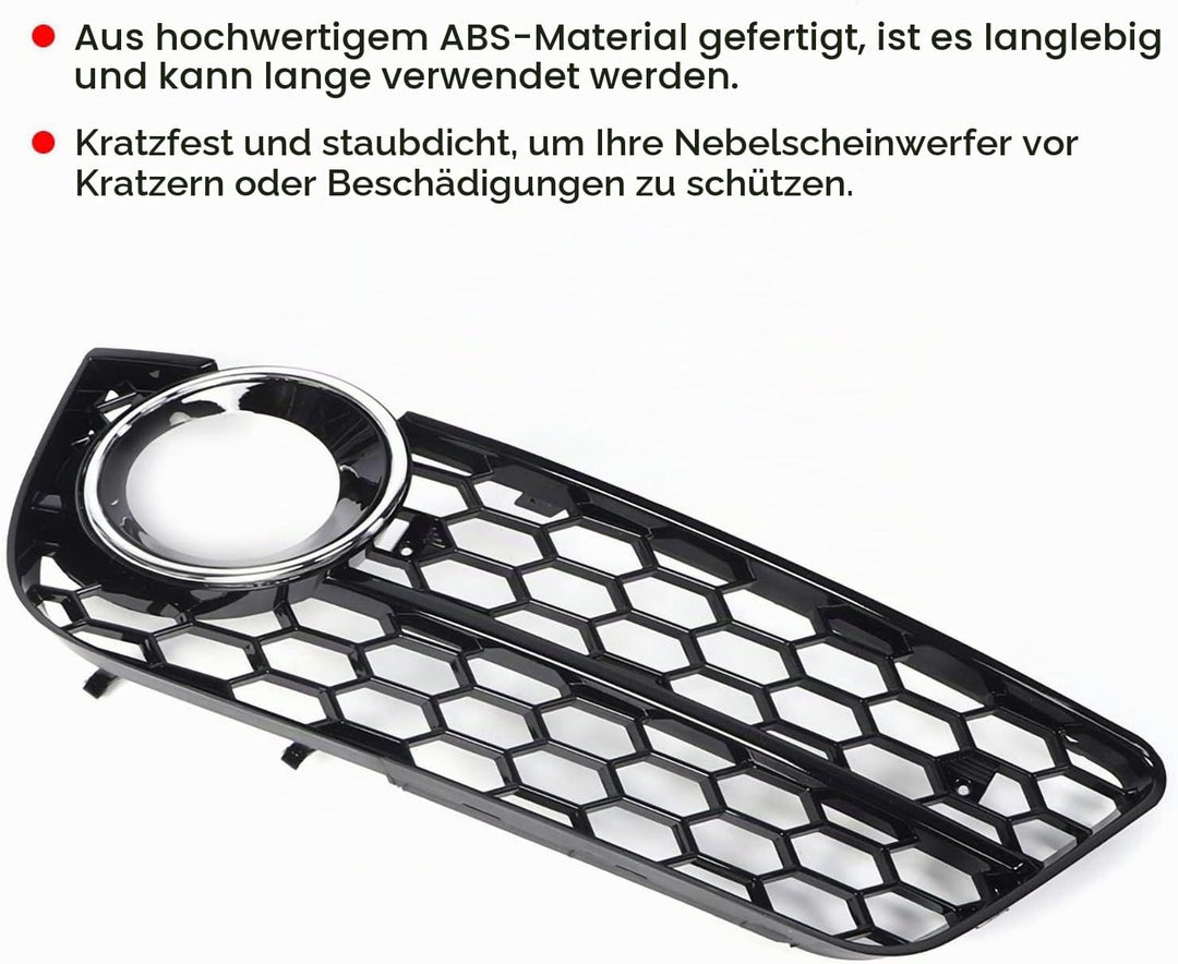 A6 4F Nebelscheinwerfer Gitter, Nebelscheinwerfer-Gitter, 2 Stück Frontstossstange, Untere Nebelsche