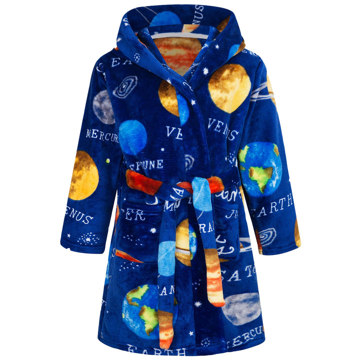 Bademantel für Kinder Mädchen Jungen Fleece Kinderbademantel mit Kapuze, Flanell Flauschig Morgenman