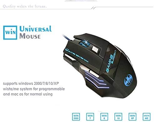 ELLENNE GM02 Professionelle Gaming-Maus, 6800 dpi, 7 Tasten, USB, LED, RGB