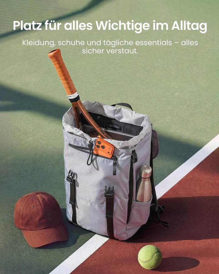 tomtoc Laptop Rucksack, 22L Vintage Tagesrucksack für 13-16 Zoll Laptops, Leicht & Wasserabweisend,