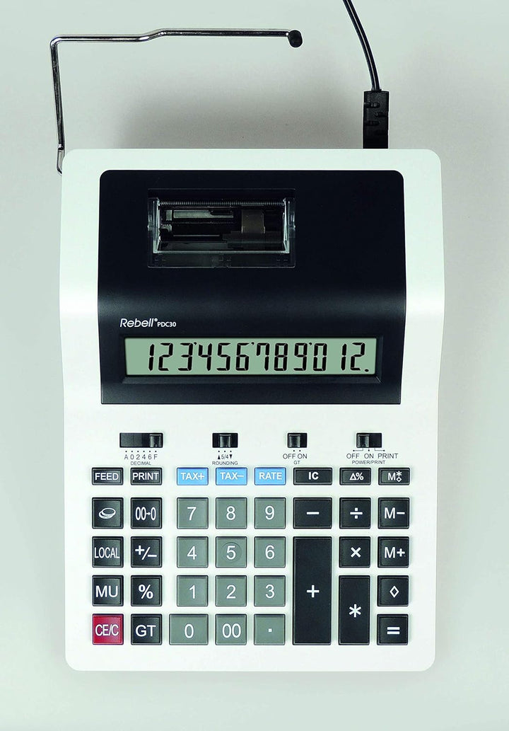 Rebell RE-PDC30-WB - Druckrechner, weiss PDC30 Single, PDC30 Single