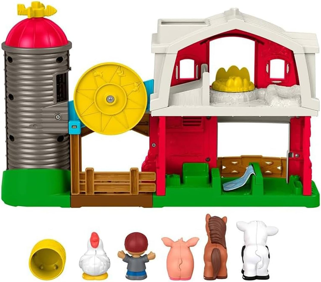 Fisher-Price Little People Spielset Bauernhofspass, musikalisches und pädagogisches Spiel für Kinder