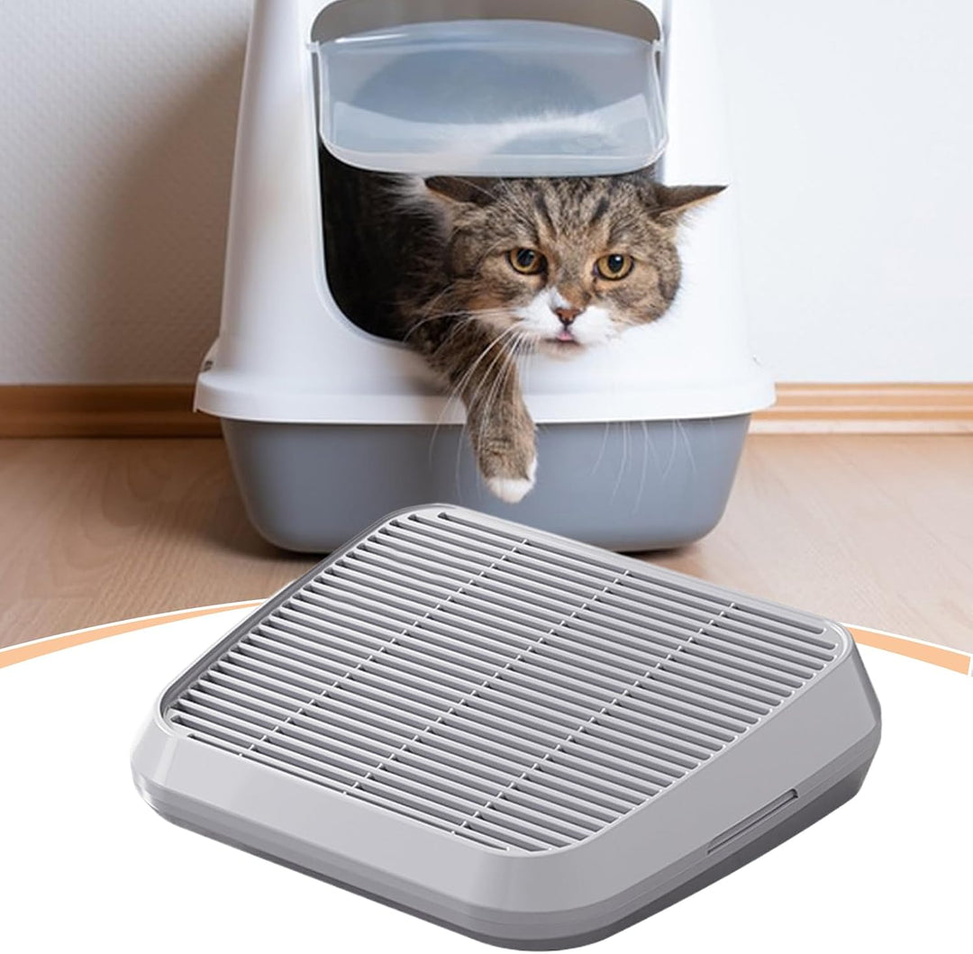 Streufänger,Katzentreppe Für Katzenklo | Erhöhte rutschfeste Wanne Mit Filterfunktion, Leicht Zu Rei