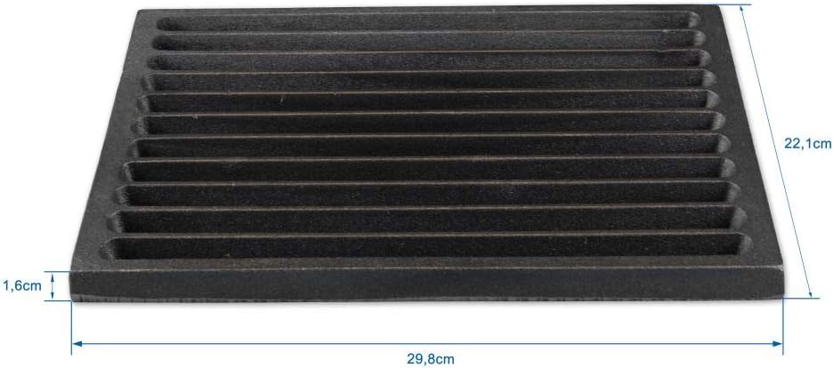 Grillrostprofi Ascherost - Feuerrost - Kohlerost - Kaminrost in Premium-Qualität, Gusseisen, 22 x 30