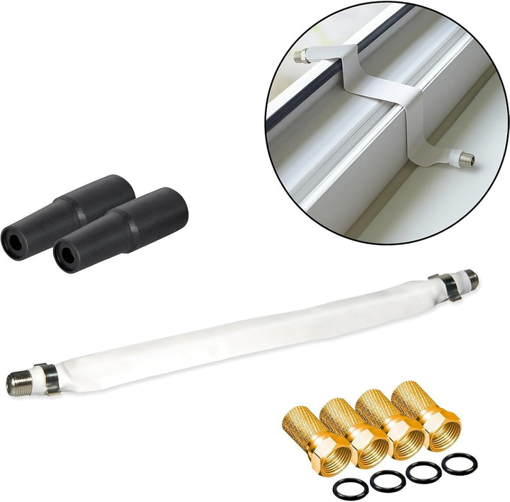 Selfsat H30D1+ Flachantenne Single + 10m Kabel + Fensterhalterung + SAT-Finder + 1 Fensterdurchführu