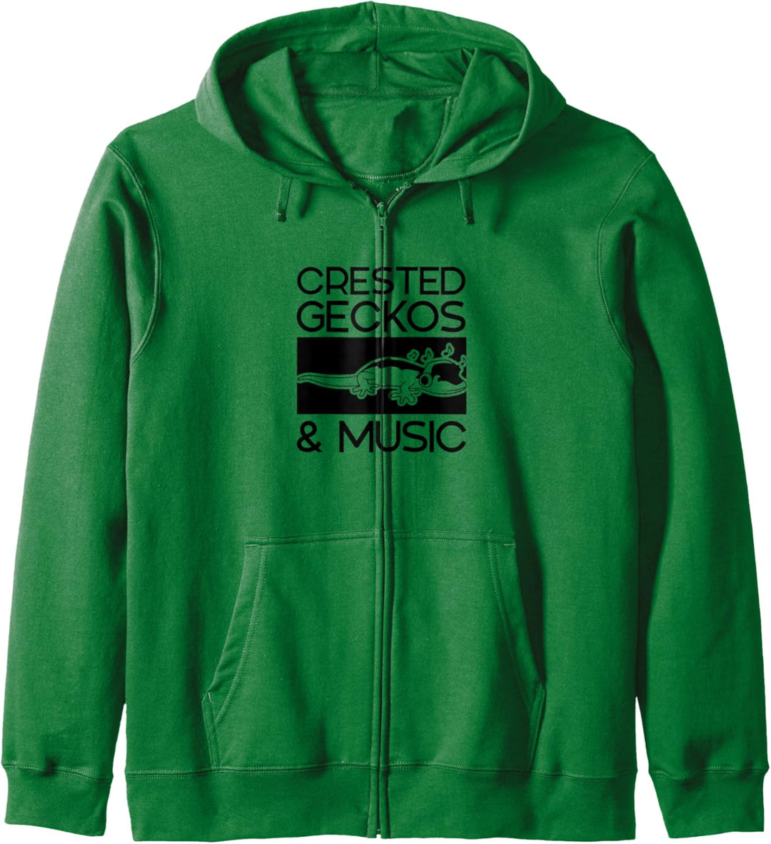 Schopfgeckos und Musiknoten Niedliche Eidechsen Kapuzenjacke