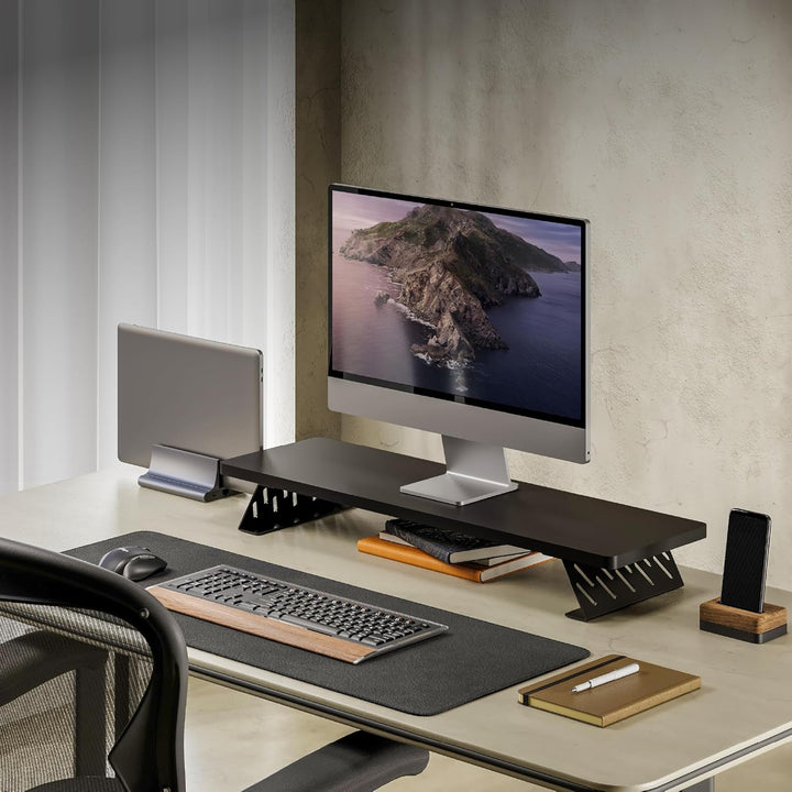 Fenge Dual Monitorständer mit Modernen Metallfüssen Multifunktionaler Bildschirmständer für Computer