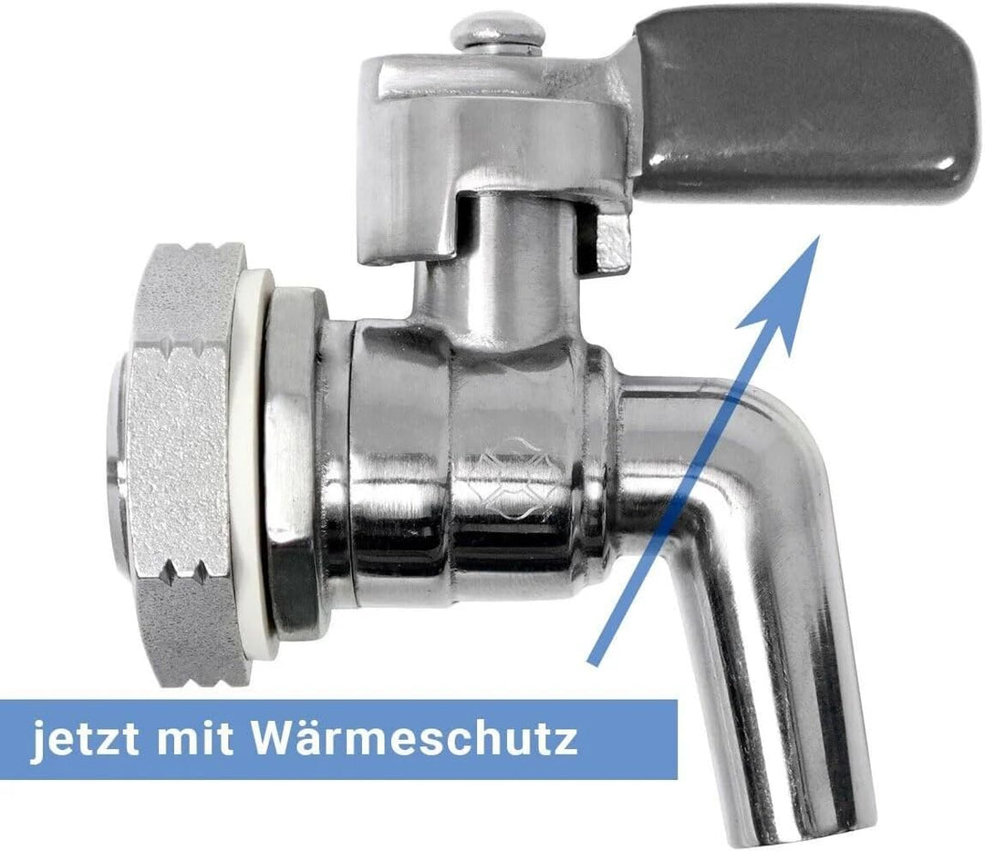 BIELMEIER Einkochautomat Emaille 29 Liter 2000W Zeituhr Auslaufhahn Edelstahl 3/8 Zoll, Einkochen Ei
