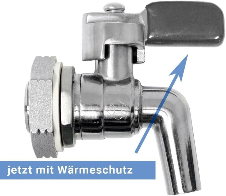 BIELMEIER Einkochautomat Emaille 29 Liter 2000W Zeituhr Auslaufhahn Edelstahl 3/8 Zoll, Einkochen Ei