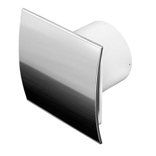 Edelstahl Badlüfter Ø 100 mm Timer/Nachlaufegelung mit Rückstauklappe Lüfter Ventilator Deckenlüfter