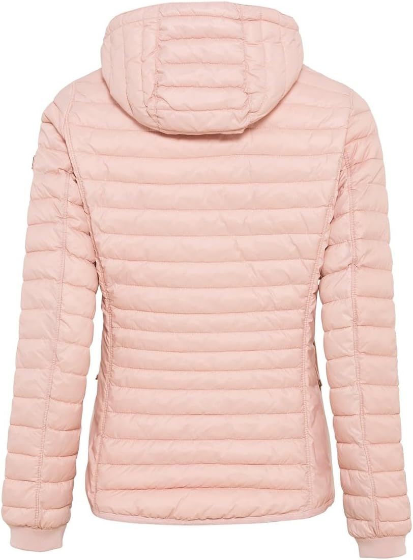 camel active Damen leichte Steppjacke mit abnehmbarer Kapuze 42 Blouson Rose, 42 Blouson Rose