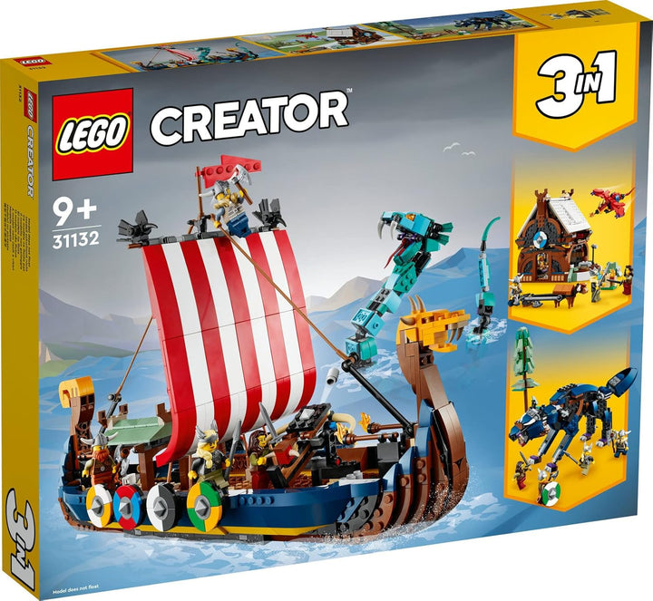 Lego Creator 2er Set: 31132 Wikingerschiff mit Midgardschlange & 31120 Mittelalterliche Burg
