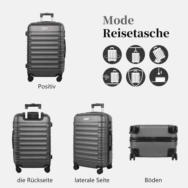 MoFut Koffer, Handgepäck Koffer, Hartschalenkoffer Trolley Rollkoffer Suitcase, Reisekoffer mit Roll