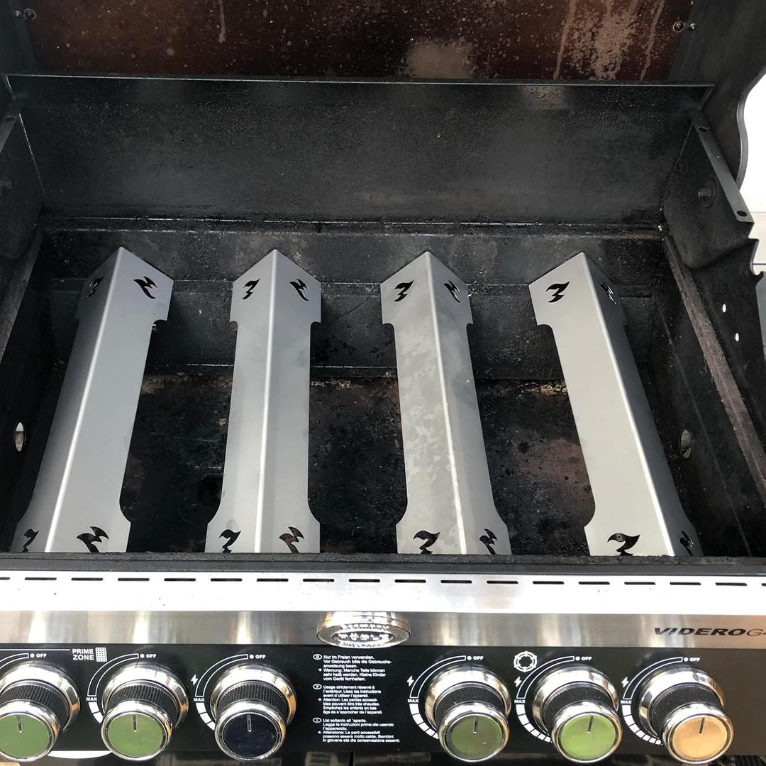 Grillrost.com Das Original Edelstahl Aromaschiene für Rösle - Brennerabdeckung für Videro G2 G3 G4 G
