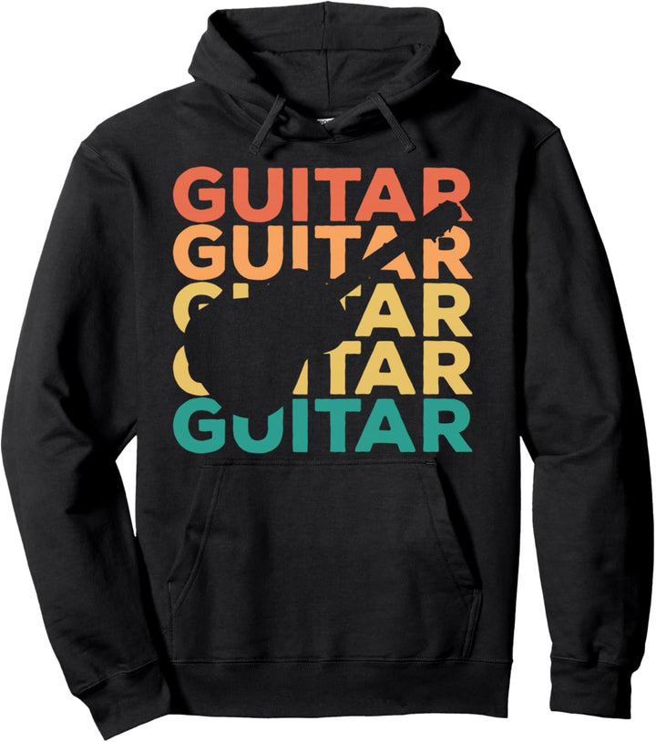Retro Vintage Akustikgitarre Geschenk für Gitarristen Pullover Hoodie