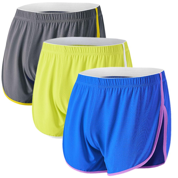 BIATWOWR Herren Sport Shorts Loose Fit Atmungsaktive Boxer Shorts Side Split Boxers M 3-multi02, M 3