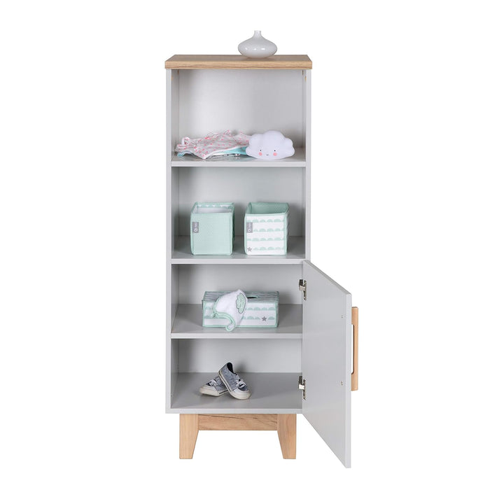 roba Standregal 'Caro', lichtgrau, aus Holz für Babyzimmer und Kinderzimmer mit Soft Close-Technik,
