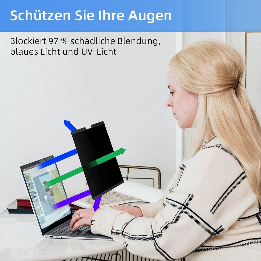 Mamol Magnetischer Blickschutzfilter für 13 Zoll Microsoft Surface Pro 9/8/X, Entfernbare Blickschut