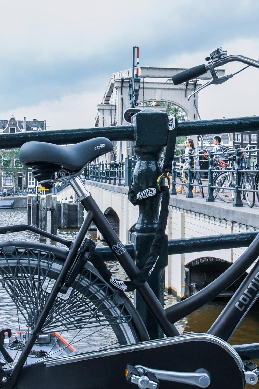 ABUS Rahmenschloss-Einsteckkette - Adaptor Chain 6KS - Fahrradschloss mit 85 cm Länge - 6 mm Starkes