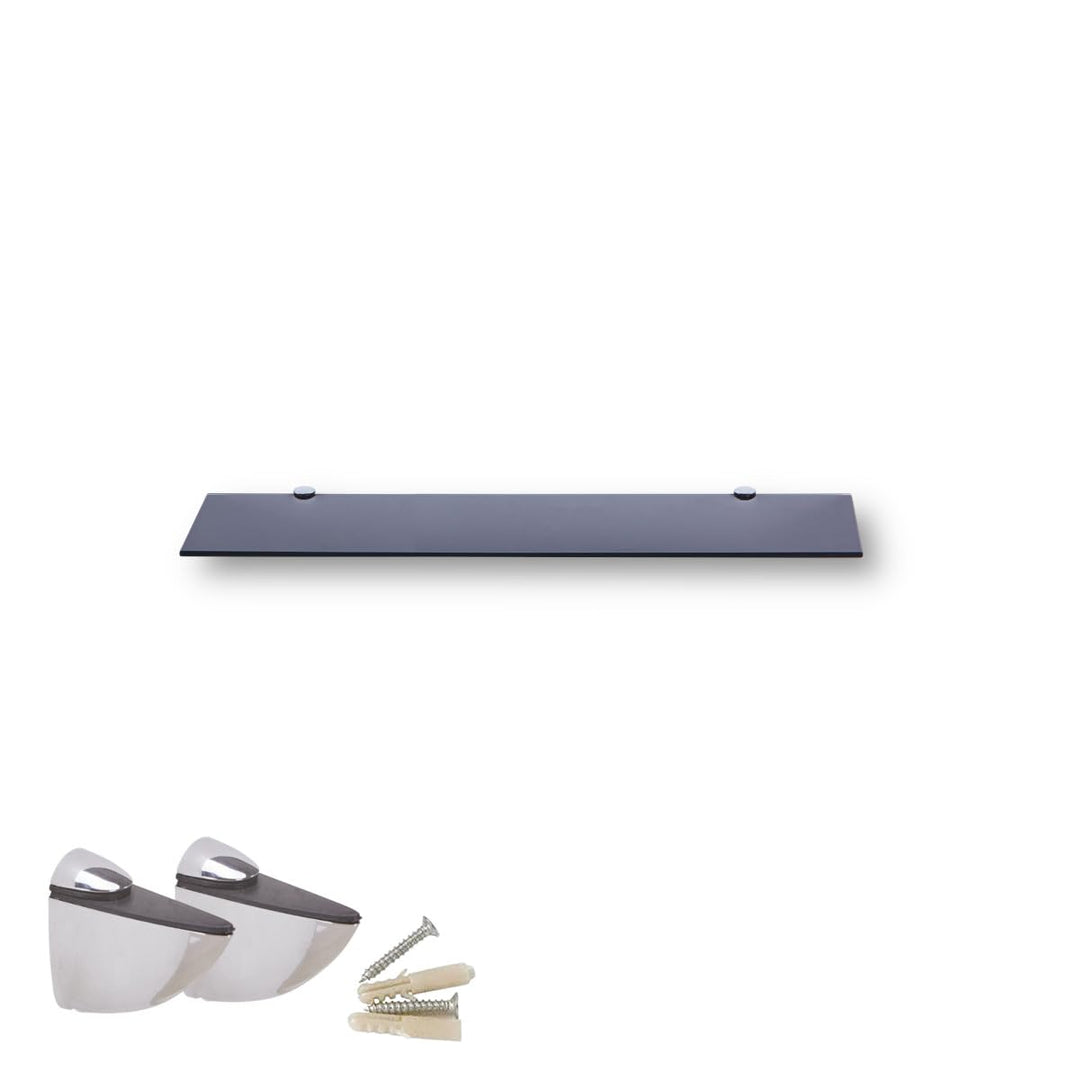 Euro Tische Glas Wandregal 50x17.8cm Badregal, Glas Regal für Badezimmer, Duschregal mit 6mm ESG Sic