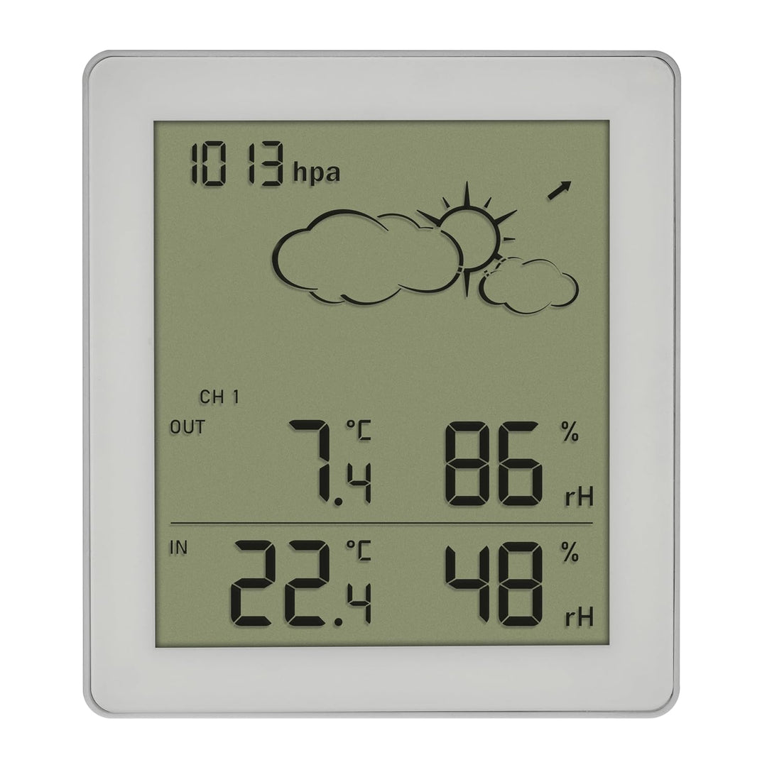 TFA Dostmann Wetterstation Funk Clear, 35.1168.02, mit Aussensensor, Temperatur und Luftfeuchtigkeit