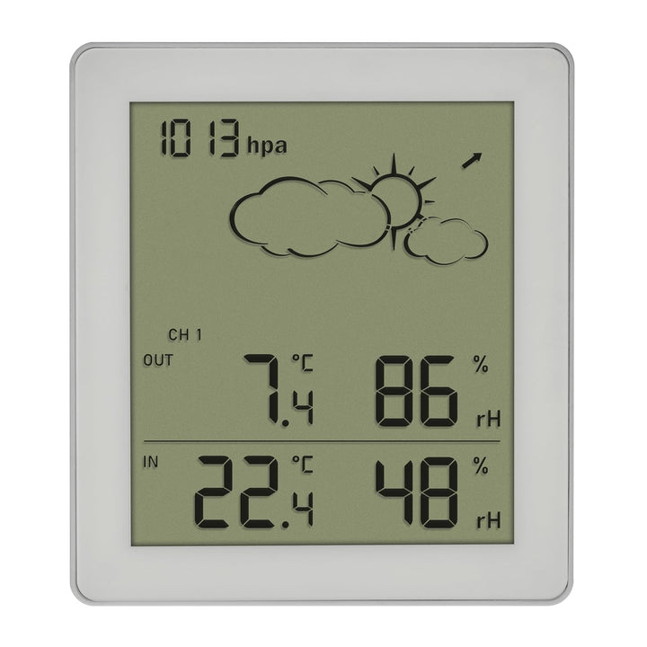 TFA Dostmann Wetterstation Funk Clear, 35.1168.02, mit Aussensensor, Temperatur und Luftfeuchtigkeit