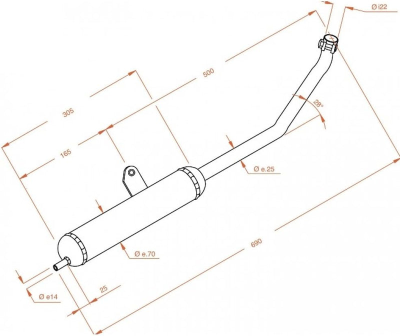 Auspuffanlage LeoVince Komplettanlage SITO PLUS, Stahl, mit Zulassung für Piaggio SI/KS / FL2 / Boss