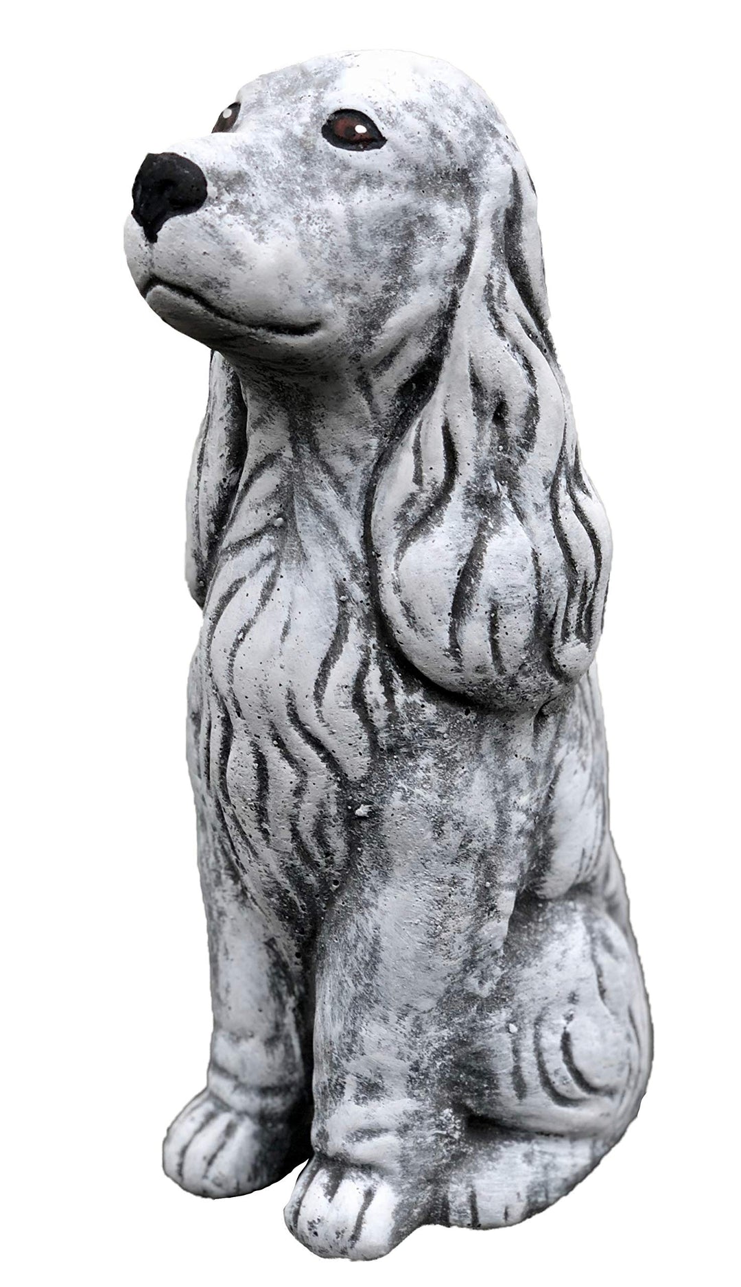 stoneandstyle Steinfigur Hund CockerSpaniel Afghane, Frost- und wetterfest bis -30°C, massiver Stein
