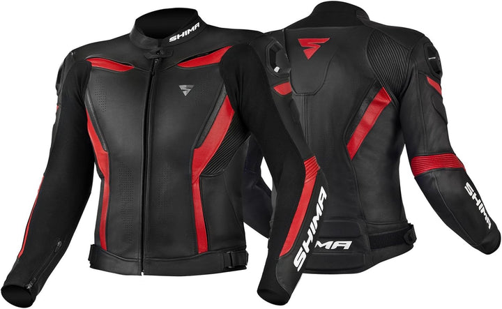 SHIMA CHASE Motorradjacke Herren -Sport Biker Lederjacke Männer Belüftet Sommer mit Schulter Schleif